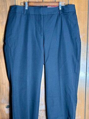 Talbots Woman Curvy Dress Pants Women 18W Black Newport Business Rtl $109 NWT